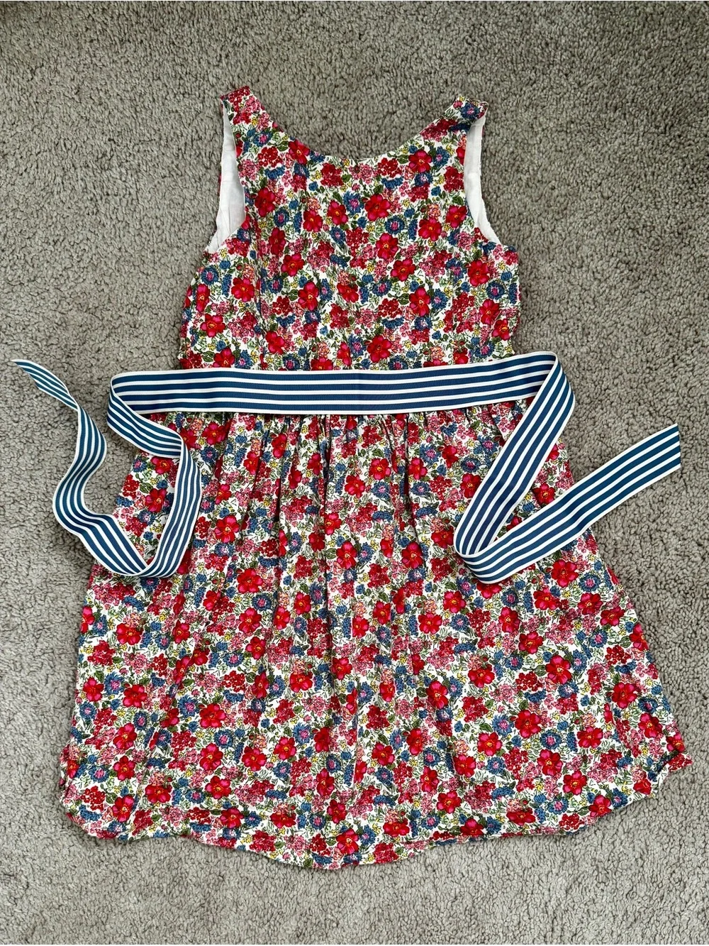 Polo by Ralph Lauren Floral Red, Blue and Green Party Dress